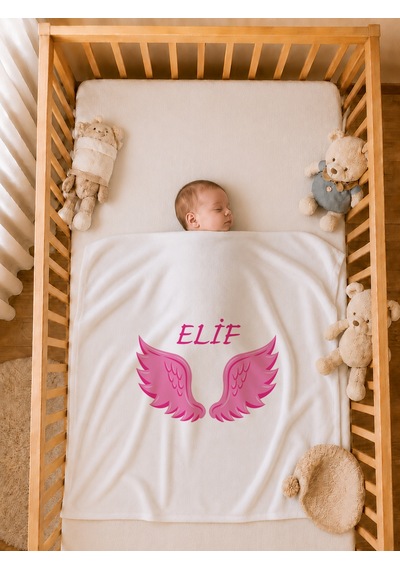 Pia Baby Yeni Doğan Kız Bebek 4 Parça Hastane Çıkışı Seti %100 Pamuk Kişiye Özel İsimli Battaniyeli Tulum Set 2055bt3x Ekru