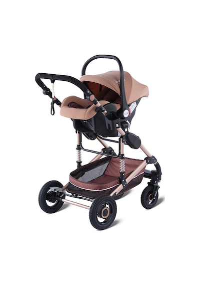 Baby Storch - Seyahat Sistem Bebek Arabası 3 İn 1 - Kahve/gold Renk