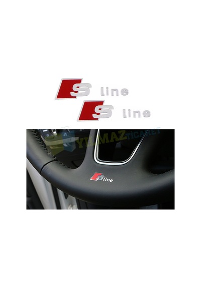 Audi S Line Direksiyon Vites Torpido Anahtarlık Logo Metalize 2 Adet