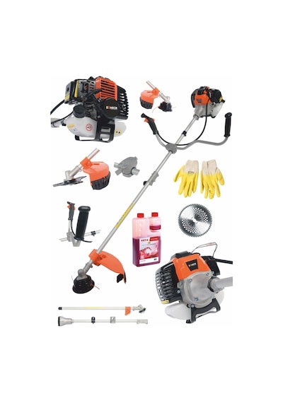 Böhrer Benzinli 52 CC LXT 2.4 Kwa 3 Hp Ot Çalı Çim Biçme Makinesi Yan Tırpan + Eldiven + Veta 2110 Pro 2T Yağ 1 L