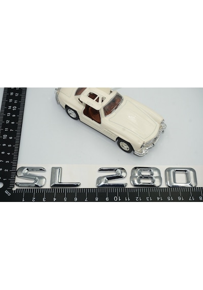 SL 280 Bagaj Krom Metal 3M 3D Yazı Logo