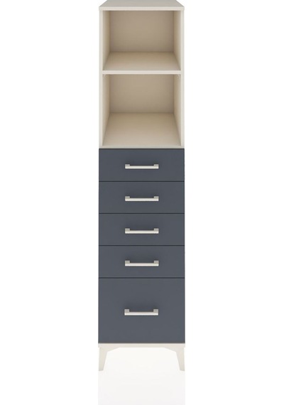 Kronos Dolap 2 Raflı 5 Çekmeceli 44x59x182 Aytaşı-antrasit Aytaşı