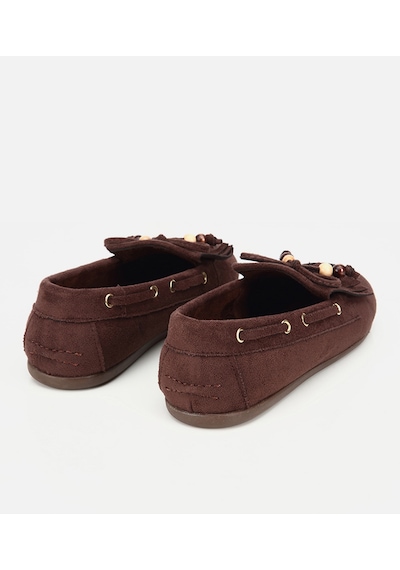 Hotiç Kadın Kahverengi Süet Fiyonk Detaylı Bağcıklı Loafer 01ayy323750a480 01ayy323750a480