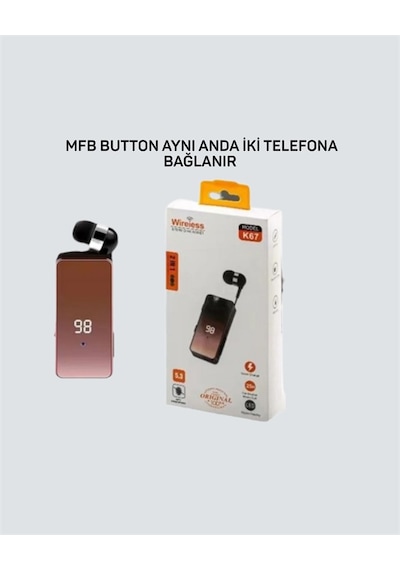 İki Telefona Aynı Anda Bağlanan Bluetooth 5.3 Klipsli Kulaklık Mfb Çok Noktalı Bağlantı