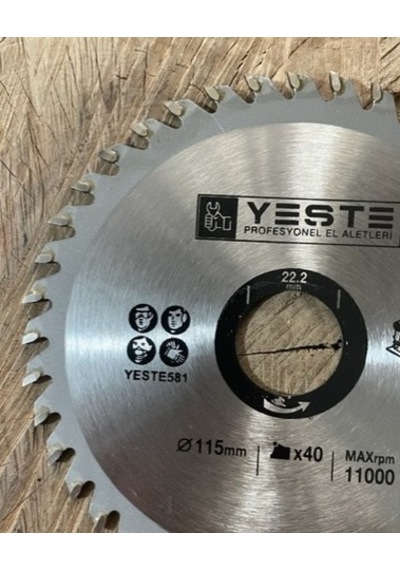 YESTE 115MM ELMAS TESTERE AHŞAP SUNTA MDF KESİCİ AVUÇ TAŞLAMALAR İÇİN