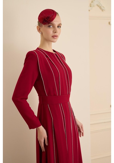 Senna Tease Dress Bordo Bordo