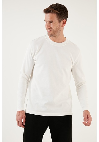 Buratti % 100 Pamuk Bisiklet Yaka Regular Fit Erkek Sweat 5905406 Ekru Buratti % 100 Pamuk Bisiklet Yaka Regular Fit Erkek Sweat 5905406 Ekru