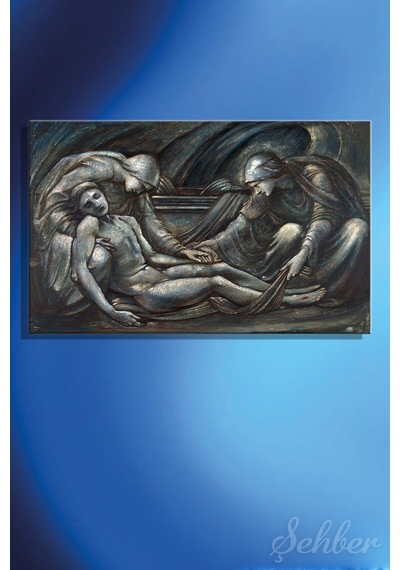 Kanvas Tablo Yatay Tekli Edward Burne-jones The Entombment Mezara Konuluş İsimli Tablosu 2932