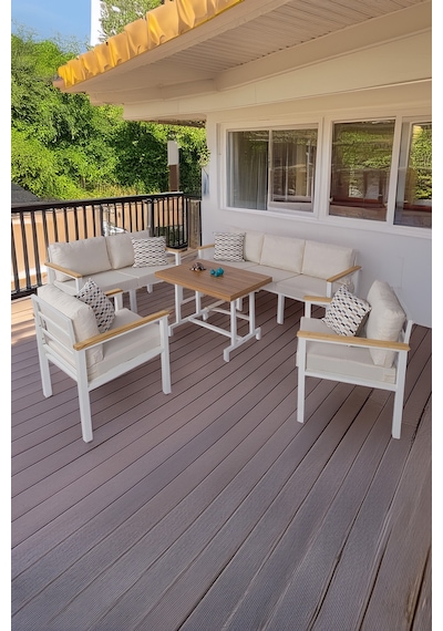 Neokas Balkon Mobilyası, Bahçe Takımı, Kafe Koltuğu, Bekleme Alanı Koltuğu, 1 +1 + 2 + 3 + Masa Beyaz Neokas Balkon Mobilyası, Bahçe Takımı, Kafe Koltuğu, Bekleme Alanı Koltuğu, 1 +1 + 2 + 3 + Masa Beyaz