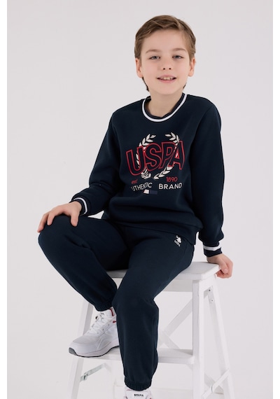 U.S. Polo Assn. Lisanslı Erkek Çocuk Alt Üst 2 Parça Eşofman Takımı Us2223 Lacivert