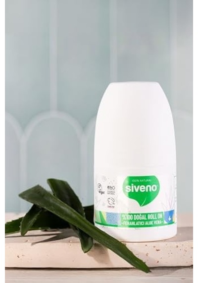 Siveno %100 Doğal Roll-on Aloe Deodorant Ter Kokusu Önleyici Bitkisel Lekesiz Vegan 50 Ml