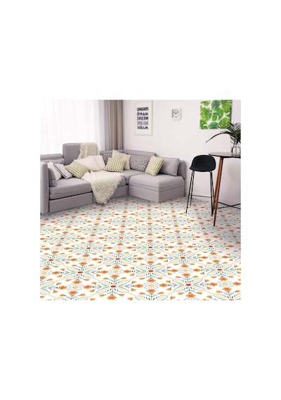 Tink Kendinden Yapışkanlı Portakal Çiçeği Desenli Pvc Karo 30x30 Cm