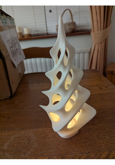 Spiral Formda 3d Baskı Mumluk Ev Hediyesi 15cm
