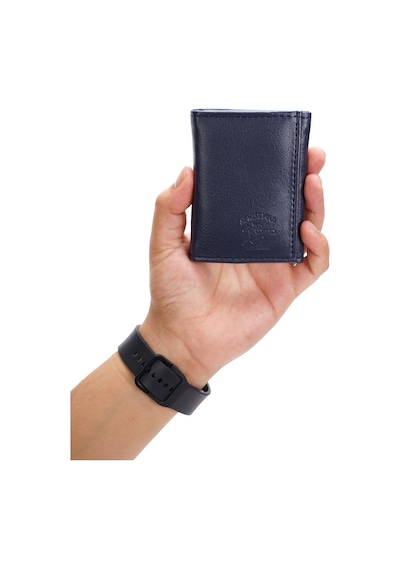 Newish Polo Erkek Deri Kağıt Para Hazneli Kartlık Ve Cüzdan New426 Lacivert