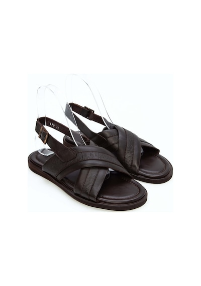 Tamer Tanca Erkek Hakiki Deri Kahverengi Düz Sandalet 537 579 Erk Sndlt Y23 Kahve/khv Ak. Kahverengi