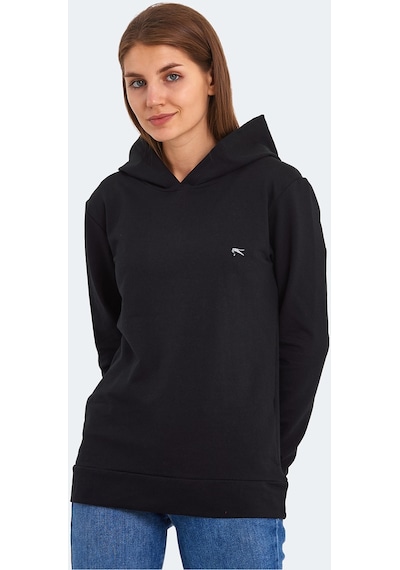 Slazenger KATHY IN Kadın Kapüşonlu Siyah Sweatshirt