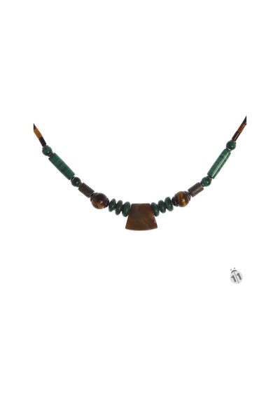 Mineral Takı Malahit-Tiger Eye Kolye