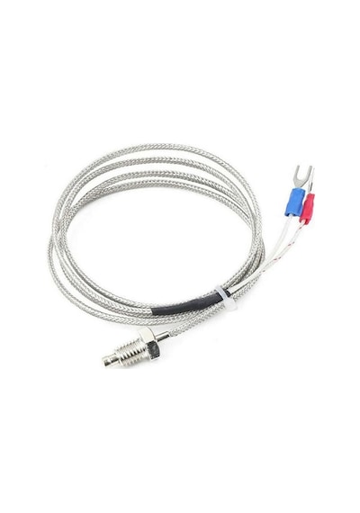 K Tip Thermocouple Sıcaklık Isı Sensörü 1 Metre 0c / 800c Paslanmaz Çelik M6 Dişli Prob K Tip