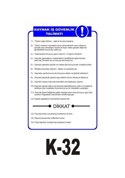 Pvc Dekota Uyarı - Ikaz Levhası Kaynak Makinesi Talimatı I