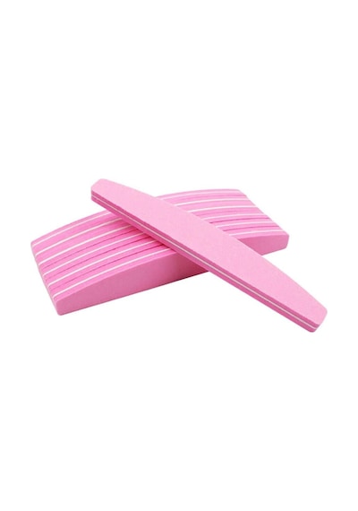 Koodmax Aşınmaya Dayanıklı Kumlu Çift Taraflı Tırnak Törpüsü Yarım Ay 100/180 Pembe