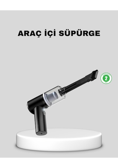 Mini Şarjlı Araç Süpürgesi 120w Güçlü Motor 5500pa Vakum Emiş Yıkanabilir Filtre Cn