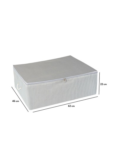 Büyük Boy Baza Altı Antrasit Çizgili Hurç 62 X 46 X 22 Cm Nefes Alabilen Kumaş Gri Tr Diğer
