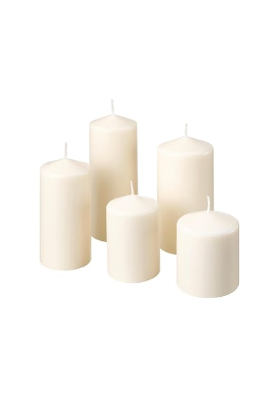 Ikea.. 803.779.37 Fenomen Kokusuz Blok Mum, 5'li Set, Doğal Diğer