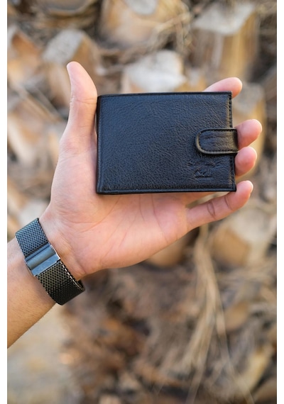 Newish Polo Erkek Hakiki Deri Cüzdan Ve Kartlık New253 Siyah