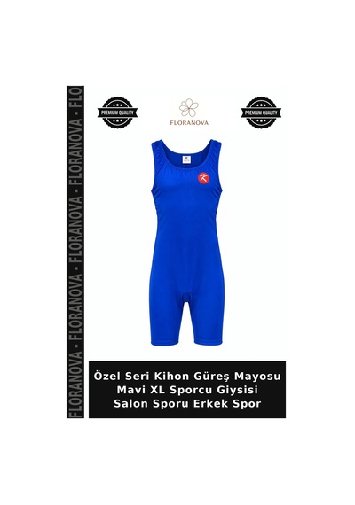 Özel Seri Kihon Güreş Mayosu Mavi Xl Sporcu Giysisi Salon Sporu Erkek Spor