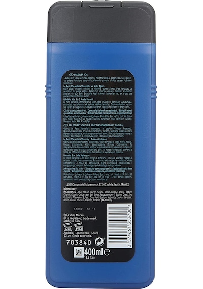 Le Petit Marseillais Nature Men Serisi Mineraller ve Sedir Ağacı Duş Jeli ve Şampuan 400 ML