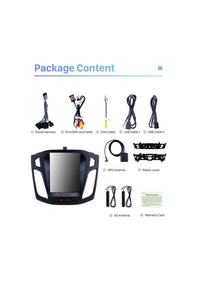 Ford Focus 3-4 Tesla 2015-2018 Uyumlumultimedya Navigasyon Usb Kamera Carplayer