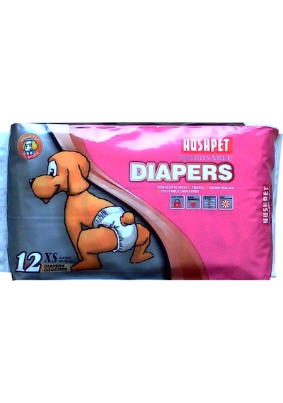 Hushpet Yapışkanlı Köpek Çiş Bezi 12'li XS Boy 25 x 33 CM