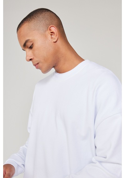 AC&Co / Altınyıldız Classics Erkek Beyaz Standart Fit Normal Kesim İçi Polarlı Bisiklet Yaka Sweatshirt Beyaz AC&Co / Altınyıldız Classics Erkek Beyaz Standart Fit Normal Kesim İçi Polarlı Bisiklet Yaka Sweatshirt Beyaz