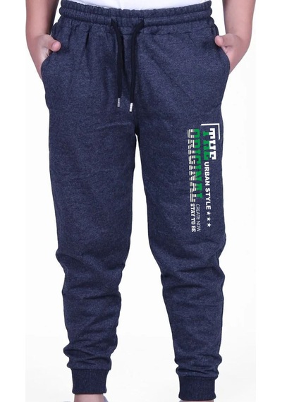 Panios Kids Urban Style Baskılı Beli Lastik Detaylı Jogger Eşofman Altı Füme