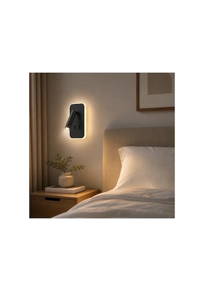 Siyah Led Duvar Apliği, 13w Gün Işığı Aydınlatma İle Modern Tasarım 10 Parça Siyah
