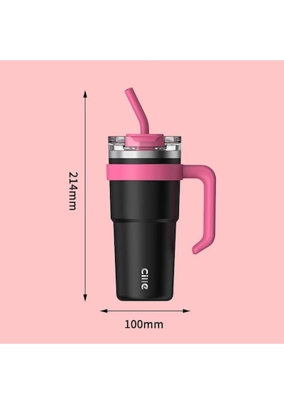 Dodge Trekking Çelik Termos Mug 750ml Siyah Siyah