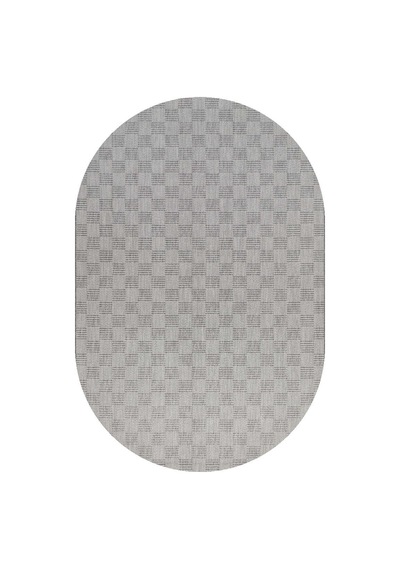 Kaymaz Yıkanabilir Doğal Dokulu Gri Dekoratif Sisal Oval Halı Siesta 1508