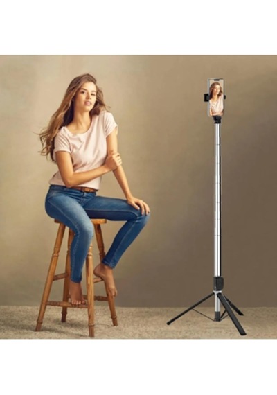 170cm Tripod Ve Selfie Çubuğu Bluetooth Uzaktan Kumandalı Yüksekliği Ayarlanabilir K9 Diğer