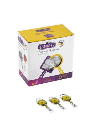 Lamiess Lms 154 Çelik Bordürlü Oval Yoyo Şeffaf Sarı 50'Li
