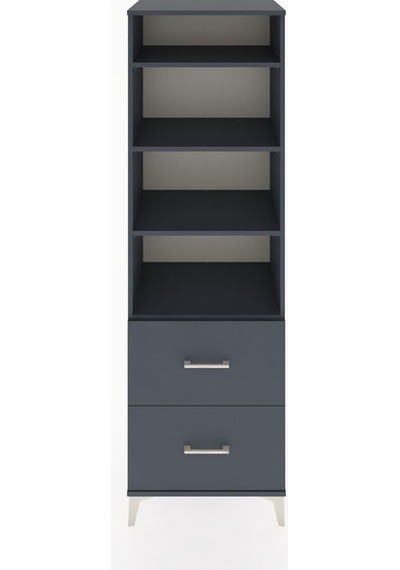 Hyperion Dolap 4 Raflı 2 Çekmeceli 60x44x195 Antrasit-antrasit Antrasit