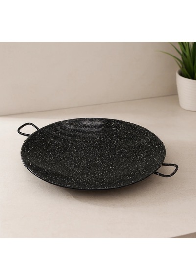 Kulplu Emaye Kavurma Sacı 30 Cm Altın