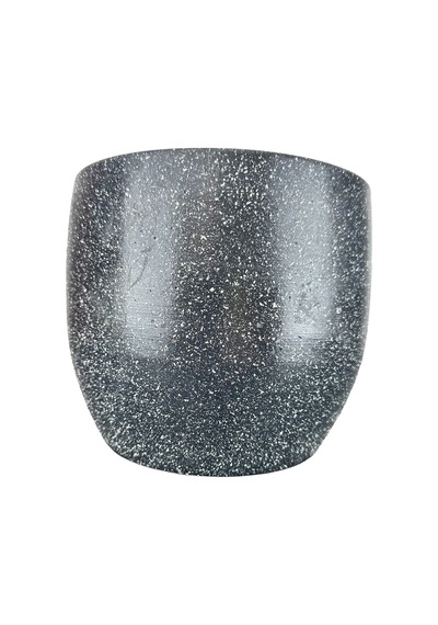 Bitki Tasarımı Ev Dekorasyon Aksesuar Gri Granit Toprak Saksı Saksılık Salon Çiçeklik - 19 CM