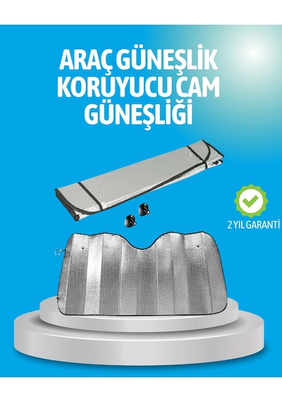 Gelişmiş Yansıtıcılı Katlanabilir Araç Güneşliği - Alüminyum & Süngerli İzolasyon Teknolojisi