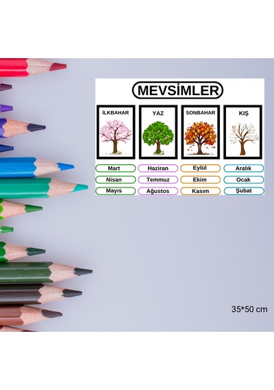 Mevsim Eğitici Tablo 35x50 Cm Bristol Baskı 02
