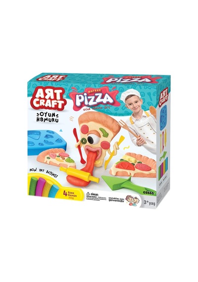 Pizza Oyun Hamur Seti 200 Gr. - Oyun Hamuru Seti - Hamur Setleri - Hamur Kalıpları Renkli