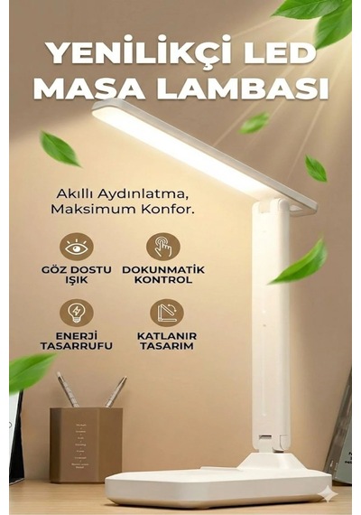 Katlanabilir Dokunmatik Kontrollü Göz Dostu Akıllı Led Masa Lambası Enerji Tasarruflu Belirtilmemis