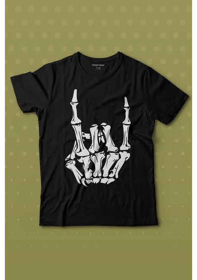 Kendim Seçtim Rock And Roll Music Sert Müzik Baskılı Tişört Çocuk T-shirt 001