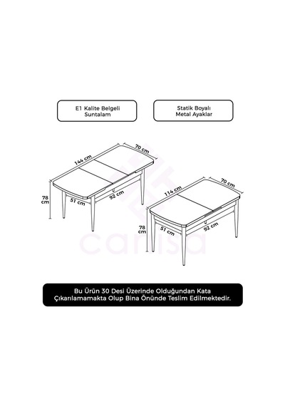 Canisa Concept Kor Serisi, Açılabilir 70x114 Yemek Masası, Barok Ahşap Desen Masa Masa Barok Ahşap Desen Canisa Concept Kor Serisi, Açılabilir 70x114 Yemek Masası, Barok Ahşap Desen Masa Masa Barok Ahşap Desen