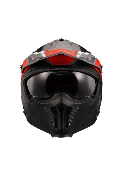 Ls2 Drıfter Devor Mat Gri-tıtanıum-kırmızı Kask Kırmızı