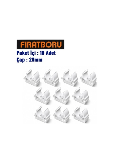 Fırat Boru Kelepçesi 20mm, 10 Adet, 7b33000020 Standart